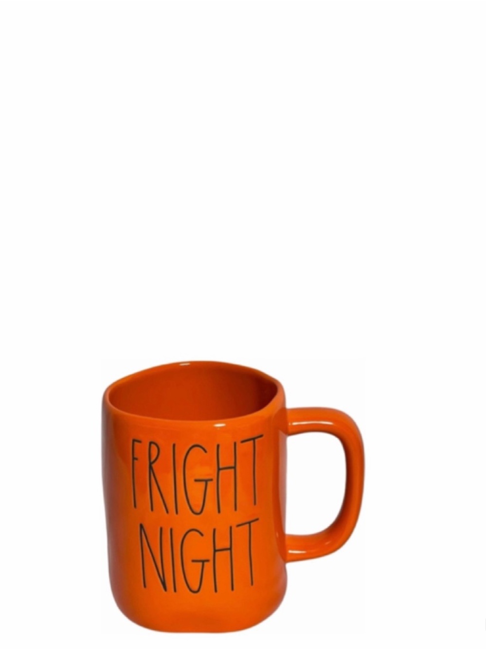 NEW Rae Dunn Orange Fright Night Halloween Mug